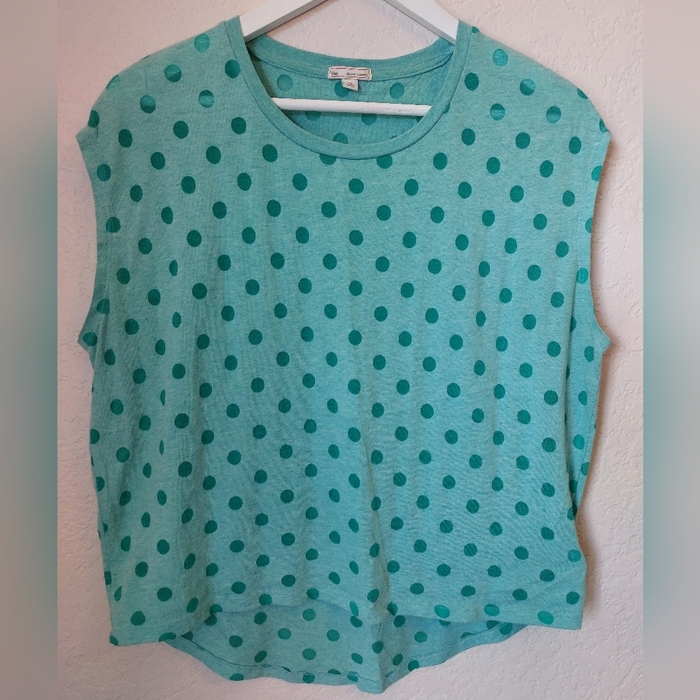 GAP Teal Polka Dot Top